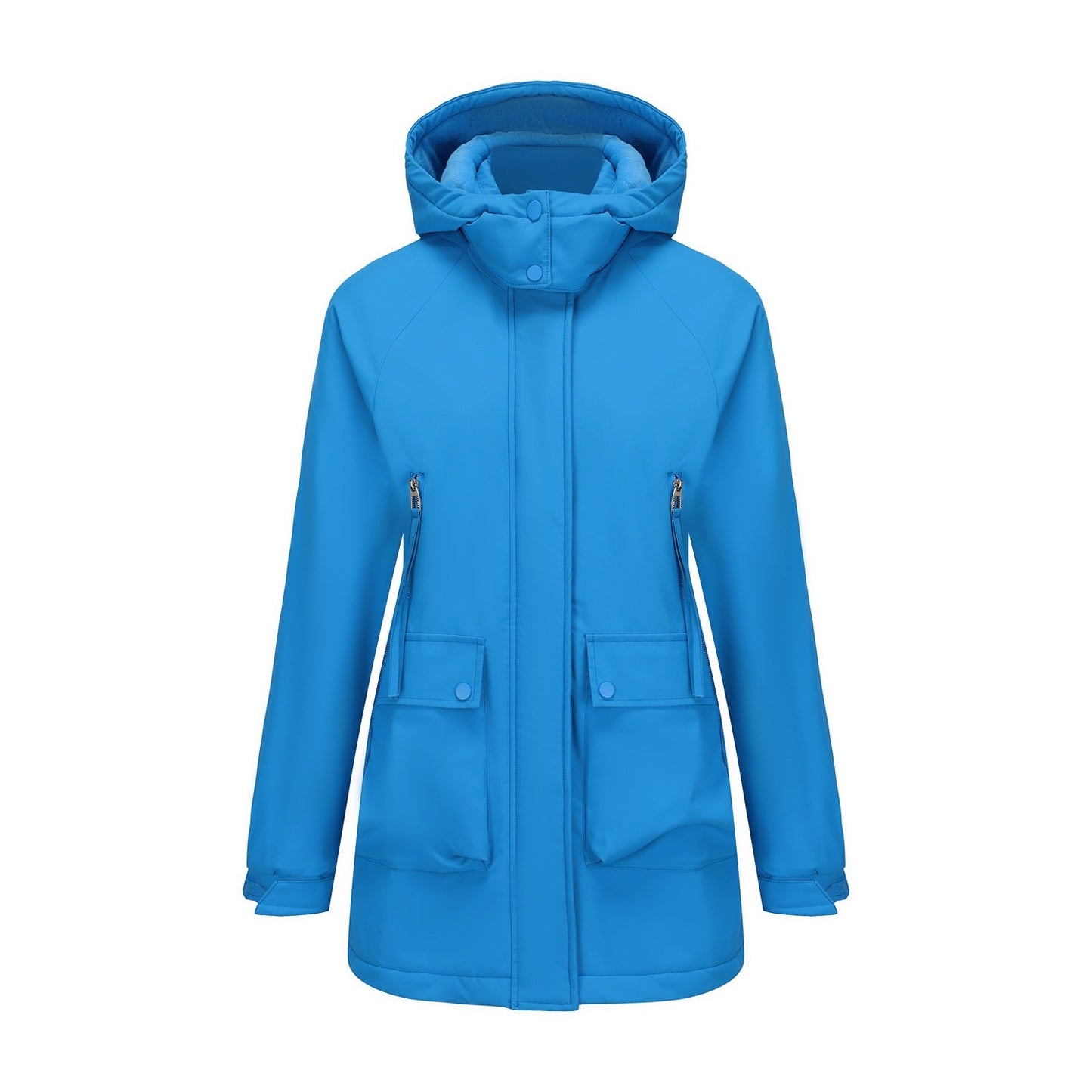 Parka Fleece Padded Coat Shell Jacket Waterproof Lady Fall Winter Coat