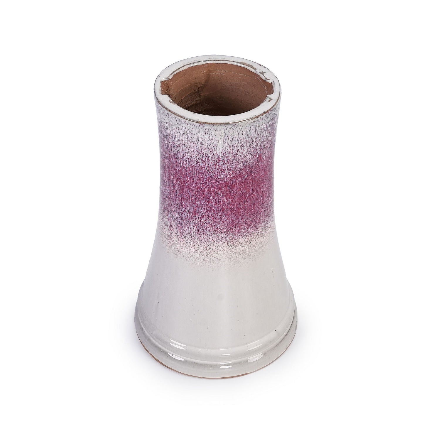 Birdbath For Patio, Garden - White / Pink
