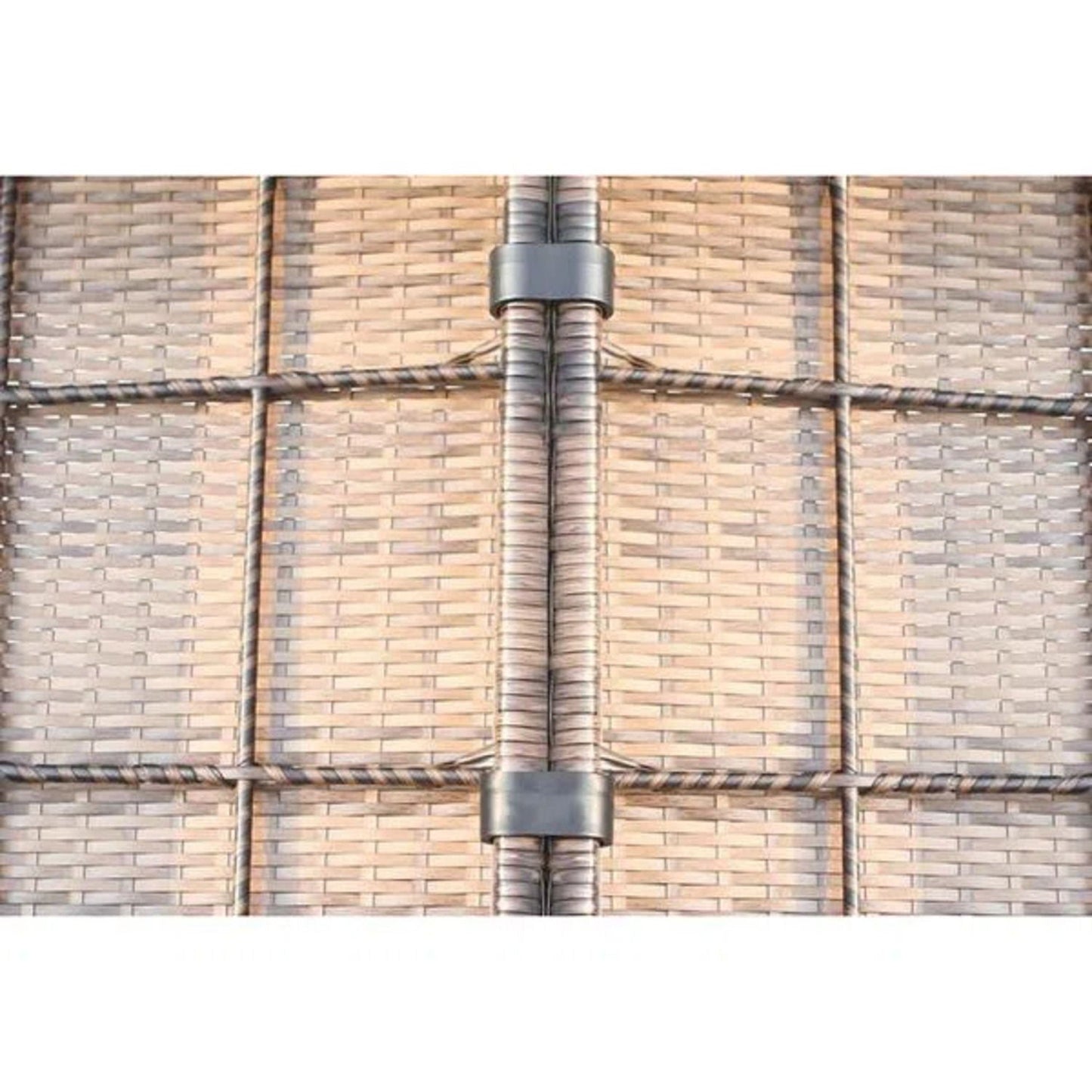 Outdoor Wicker Sectional With Weather Resistant Cushions And Table