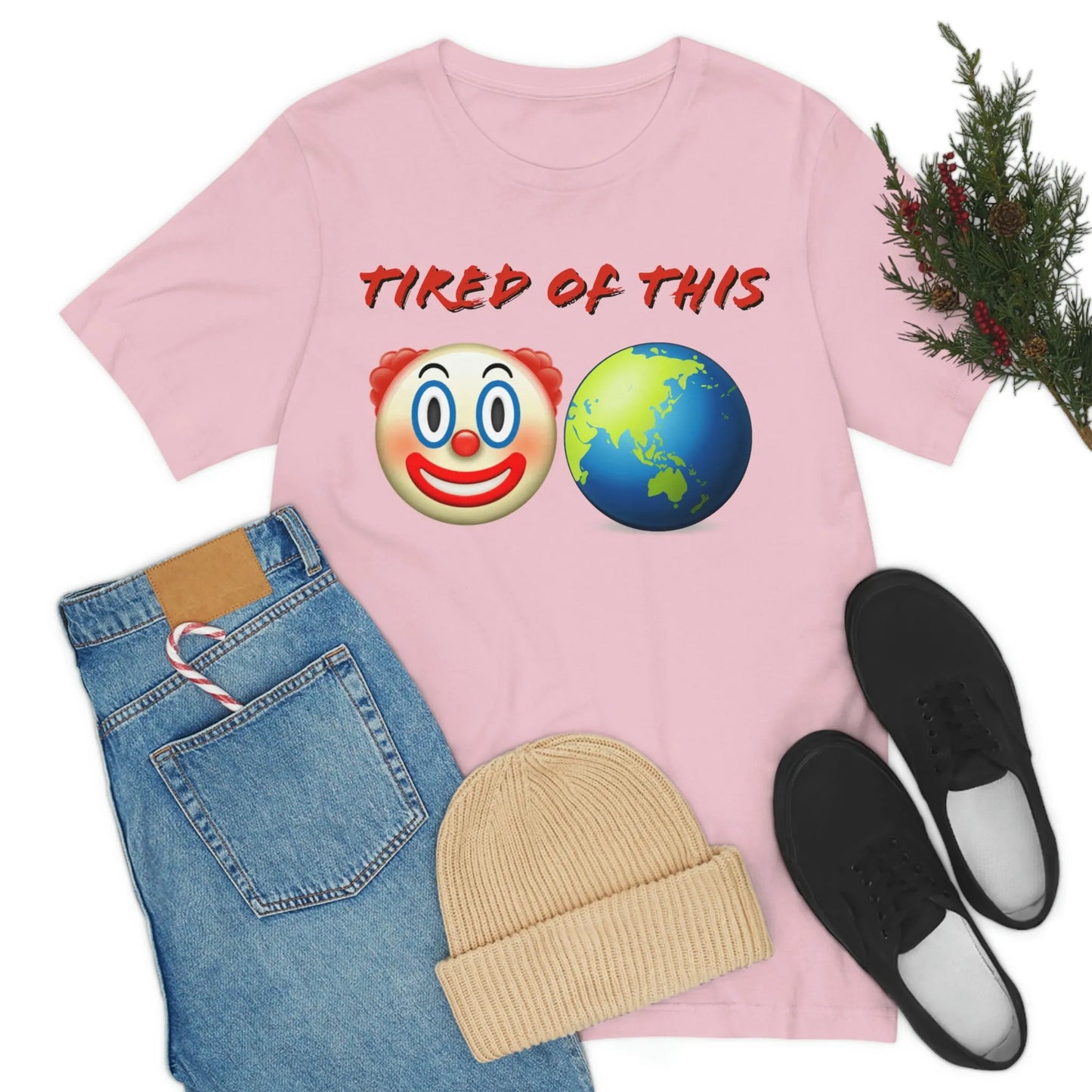 Tired Of This Clown World Emoji T-Shirt
