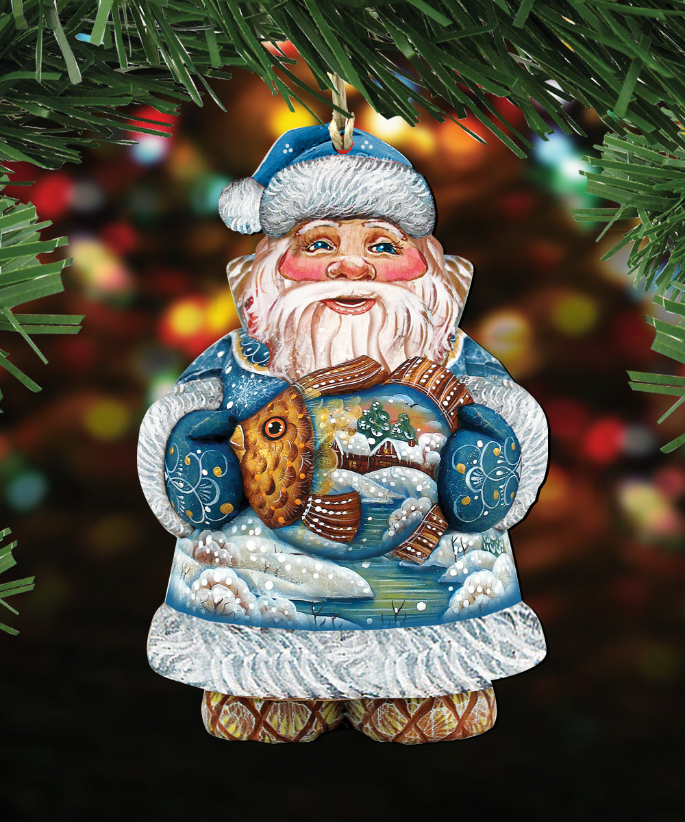 Coastal Wooden Ornaments Set of 3 by G. DeBrekht - Coastal Holiday Decor - 8100036S3