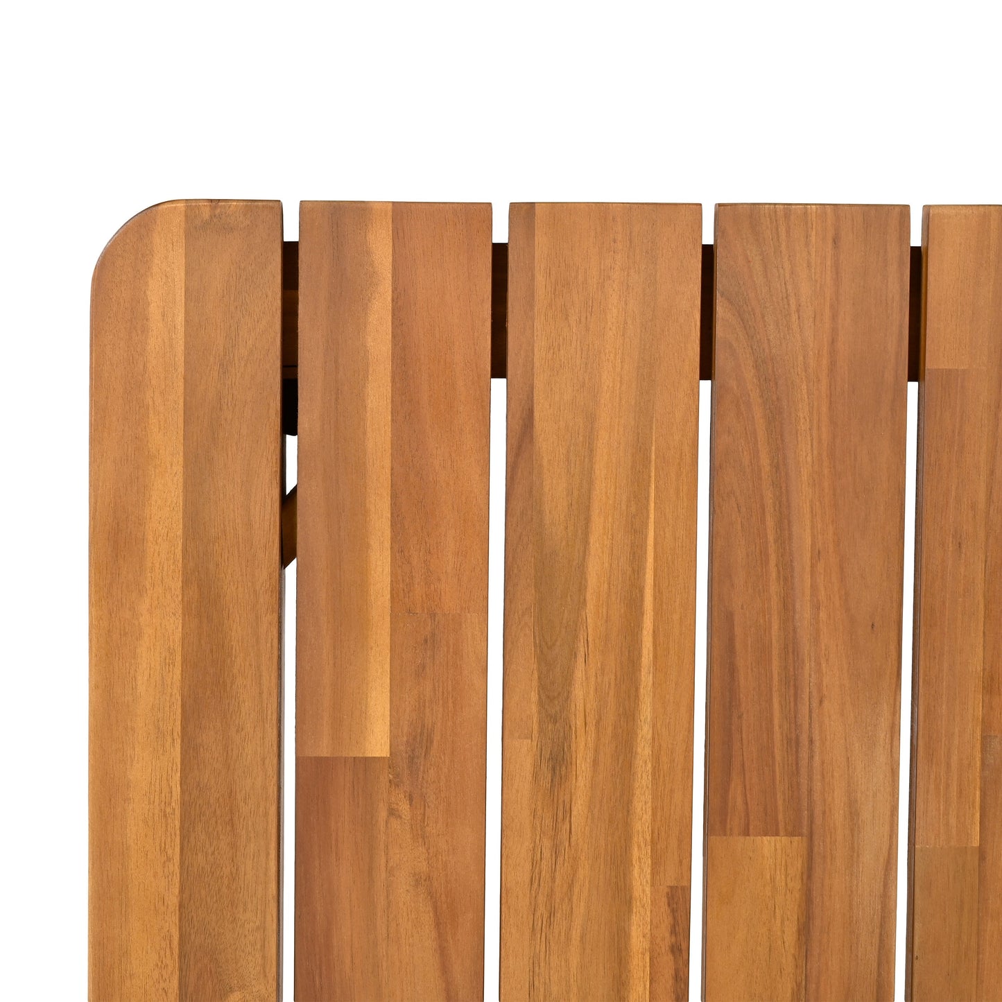 5-Piece Acacia Wood Outdoor Dining Set, Patio Table & Chairs with Removable Cushions