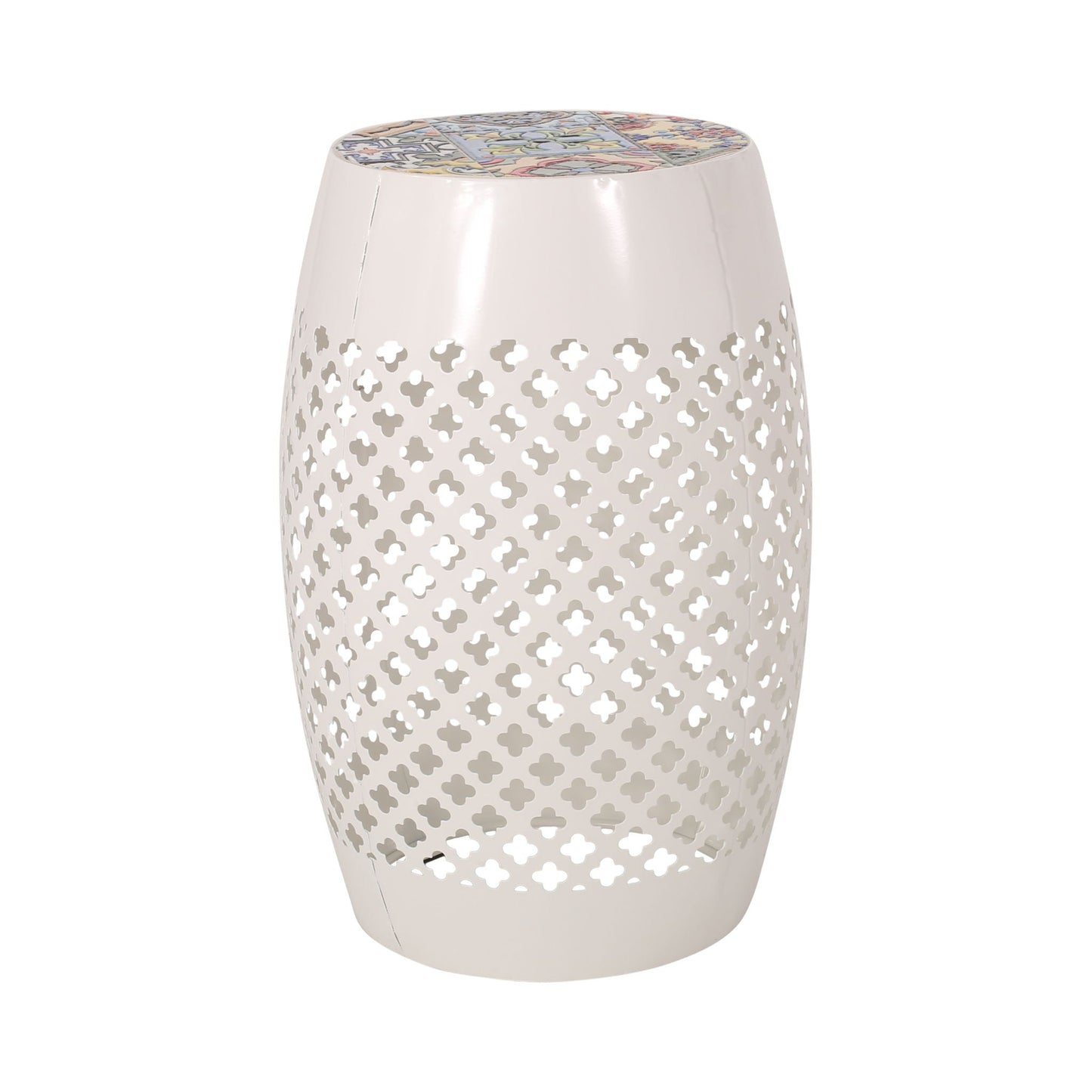 Roswell Outdoor Side Table With Mosaic Tile Top
