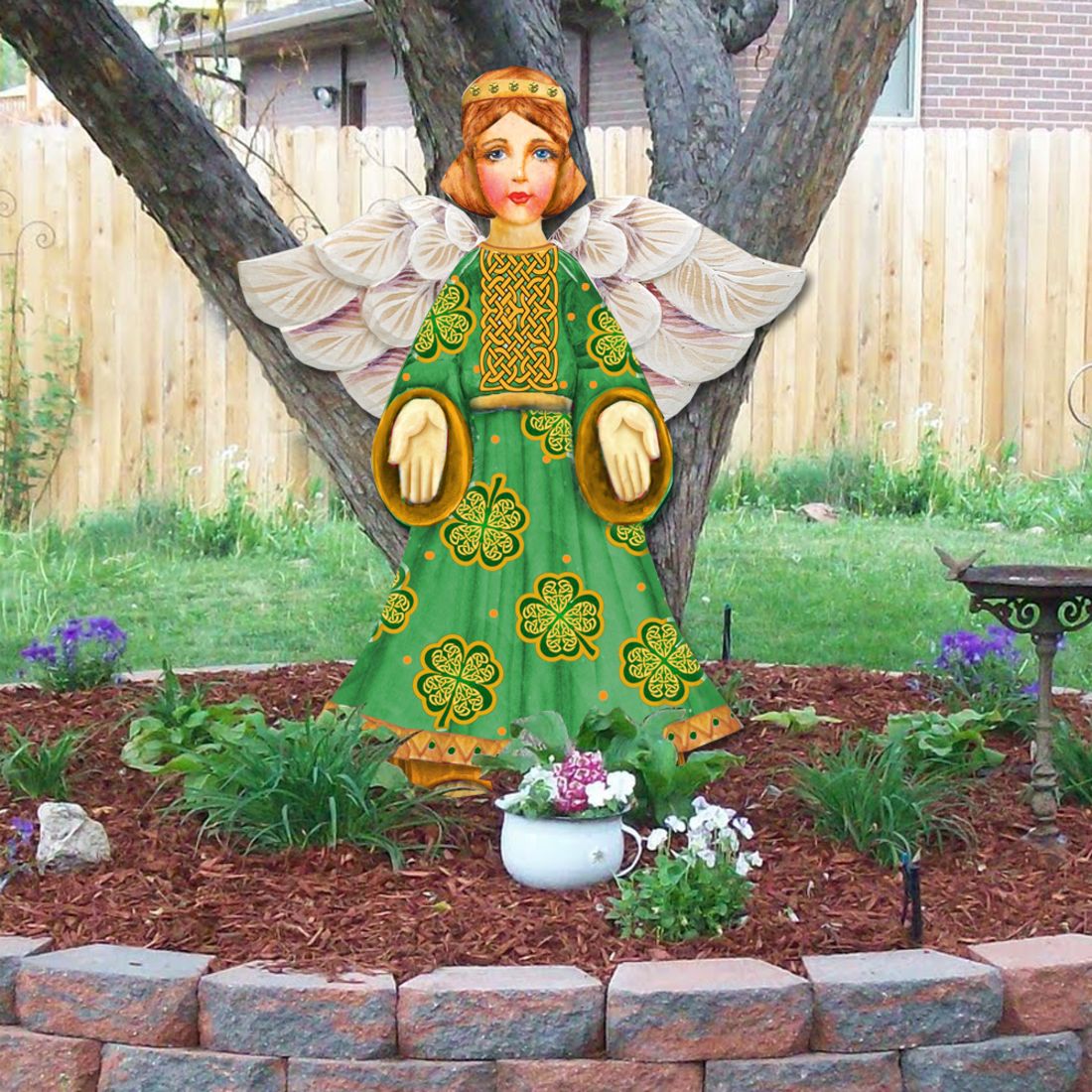 Celtic Angel Christmas Decor Hanger by G. DeBrekht - Celtic Decor - 8152723H