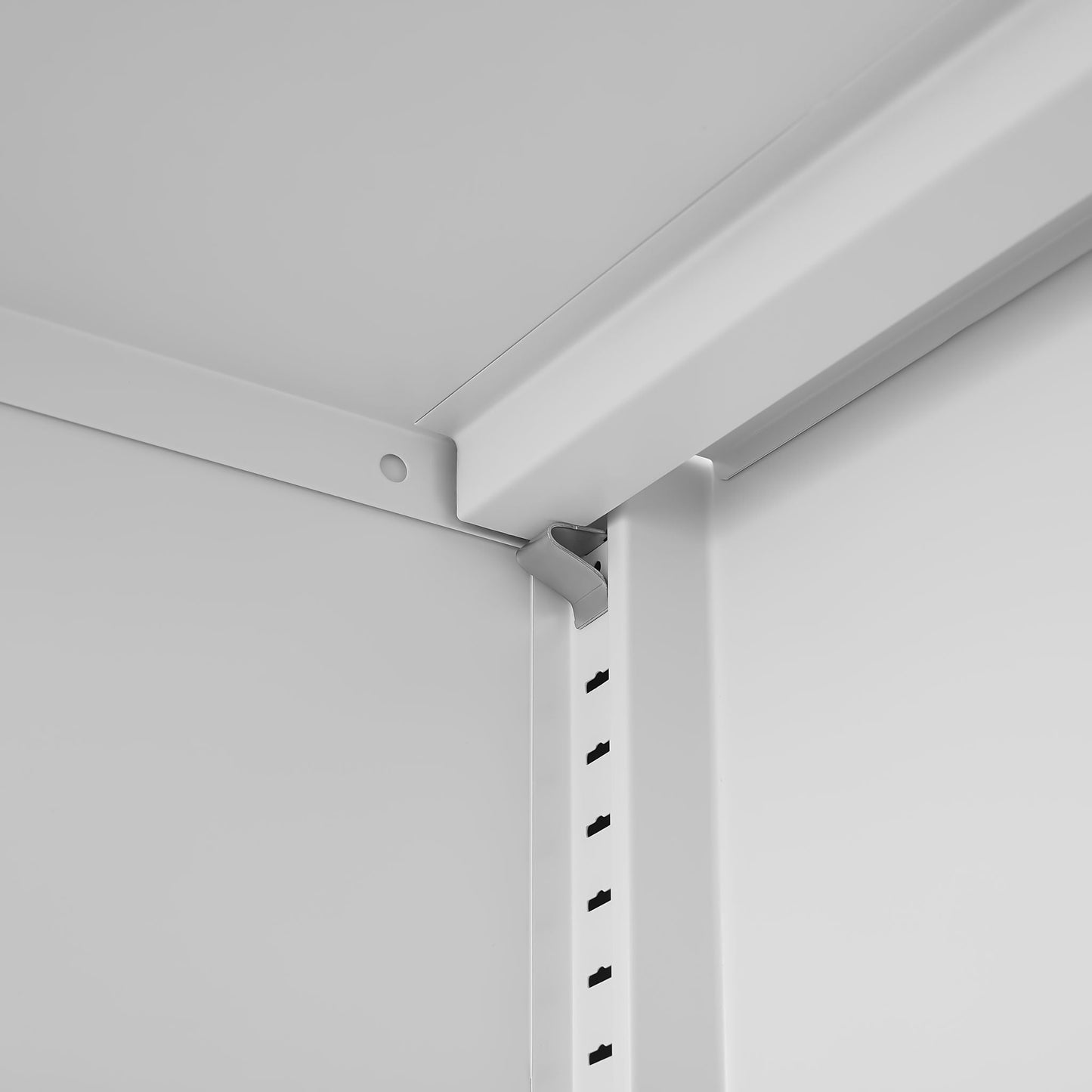 Modern Storage Cabinet with Adjustable Shelves and Magnetic Door Stopper