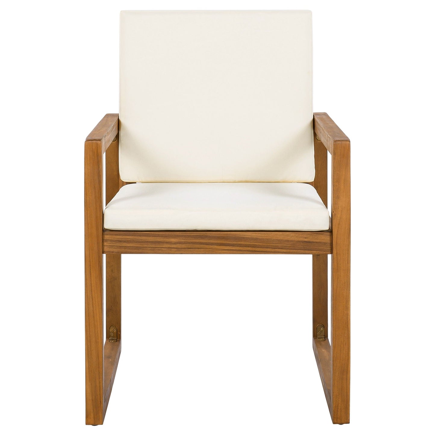 5 Piece Outdoor Patio Dining Set With 4 Armchairs And Table - Beige