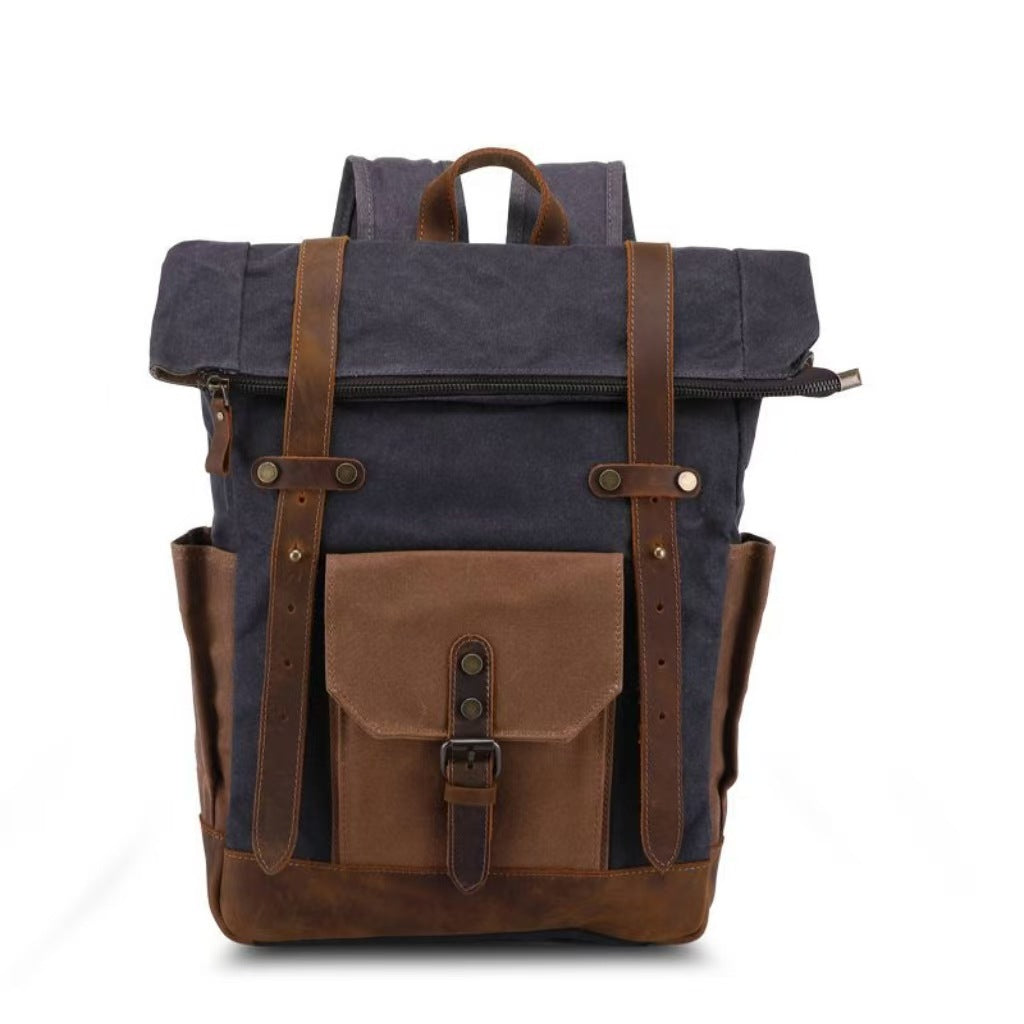 Vintage Oil Wax Waterproof Canvas Traveling Bag