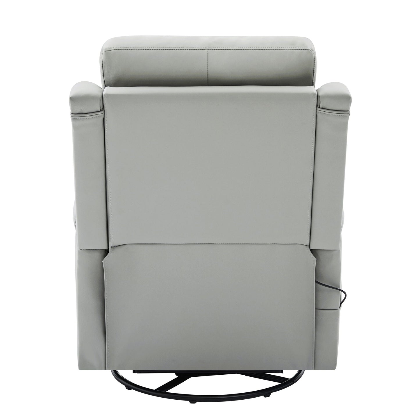 Manual Recliner Swivel Rocking Chair With 8-Point Massage and Heating