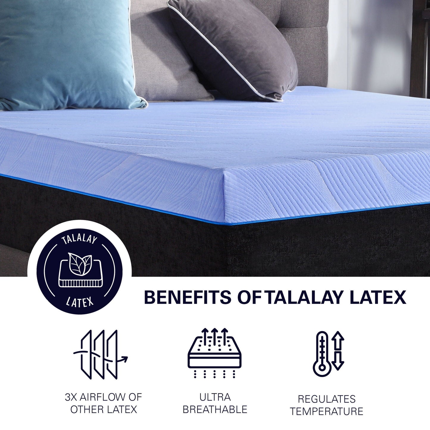 Refresh - 12" Hybrid Cooling Fast Responding Latex Foam And Coil Mattress