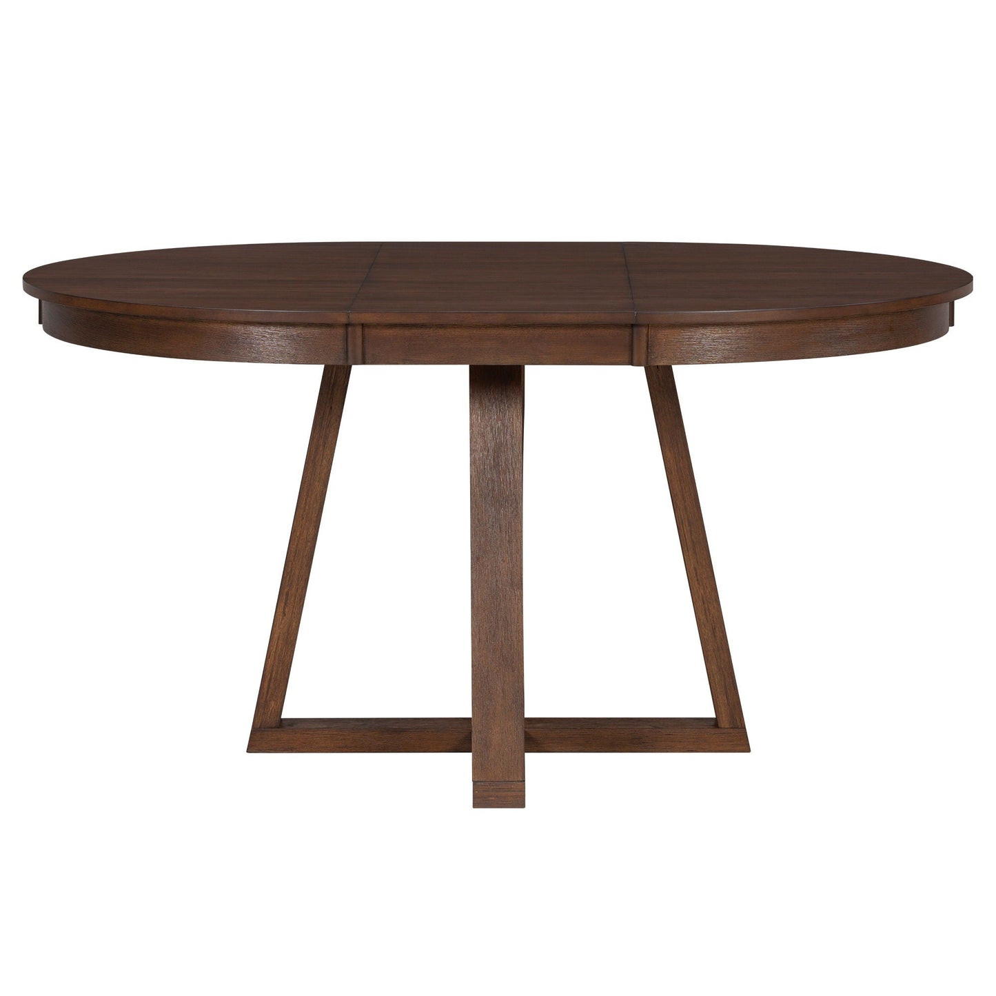 Dining Set With Leaf Round Table And 4 Upholstered Chairs