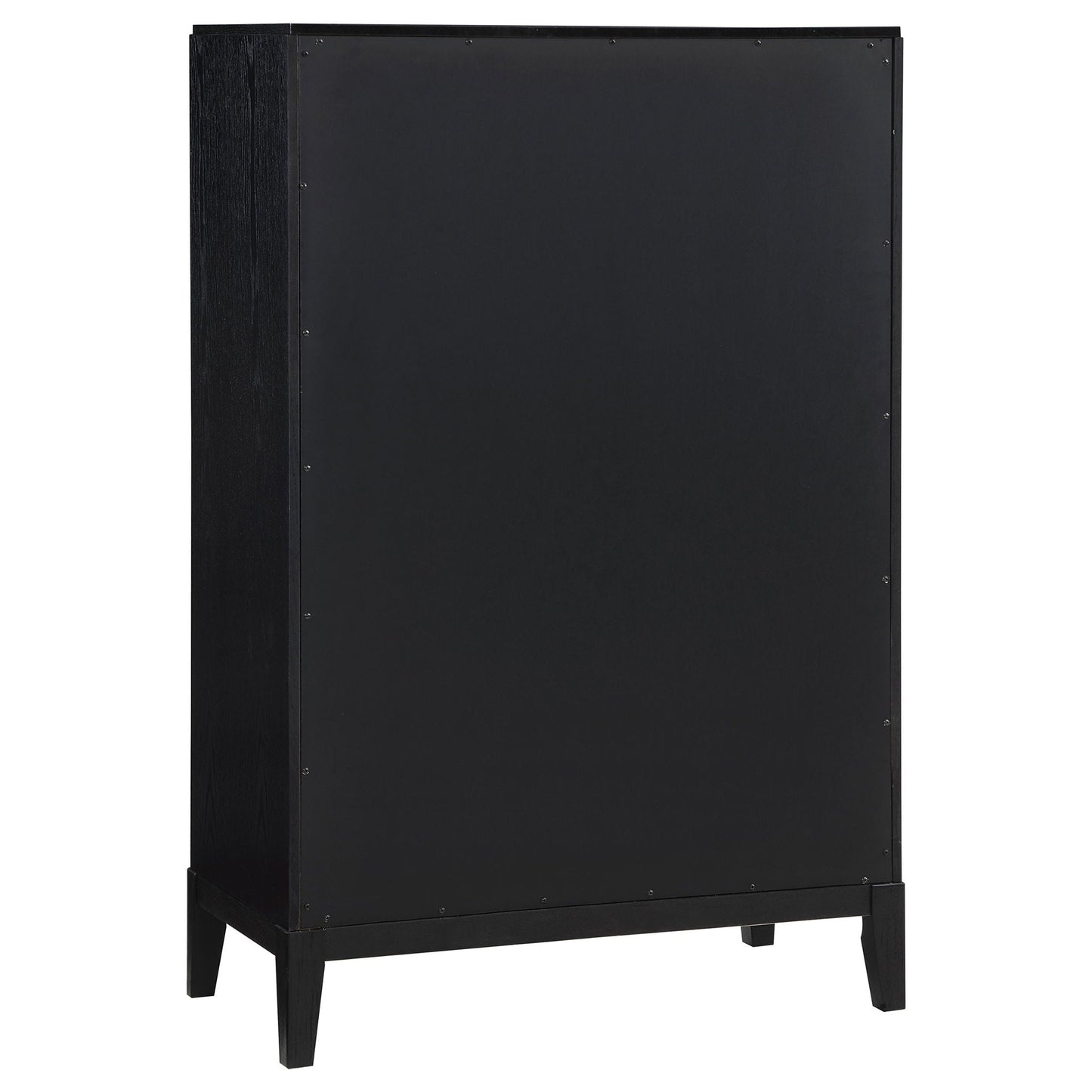 California King 5 Piece Bedroom Set With Fluted Detailing - Black