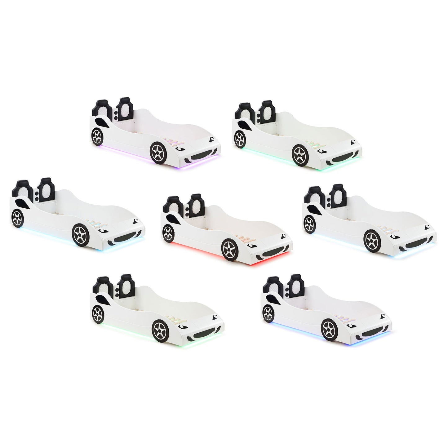 Solana - Race Car Bed With Underglow Lights