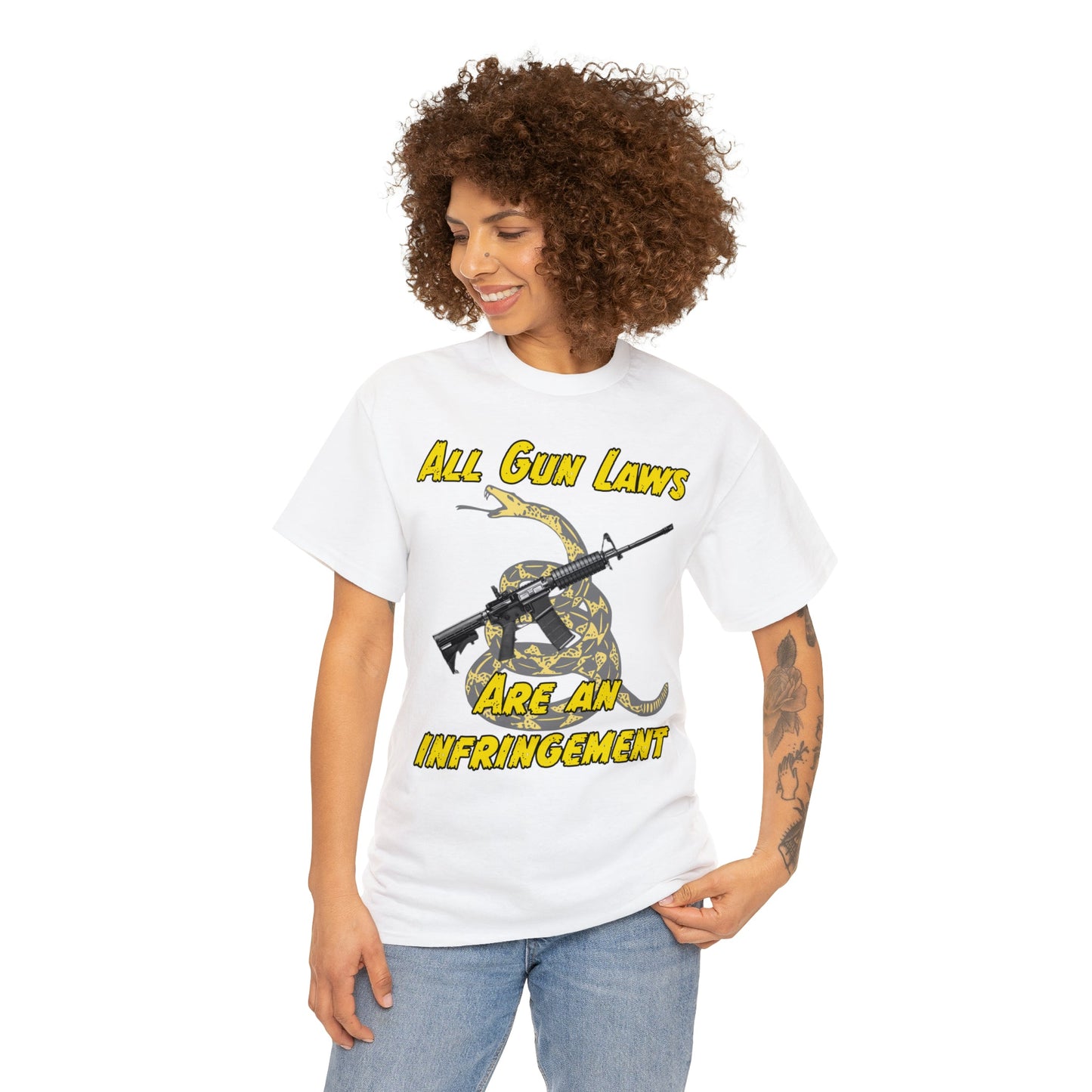 All Gun Laws Are Infringements AR15 Gadsden T-Shirt