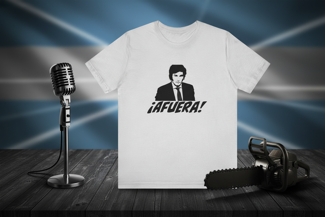 Walton & Johnson: Afuera! Javier Milei Unisex Jersey Tee - 4LibertyShop.com