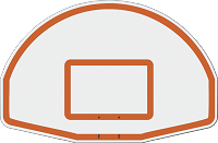 Jaypro Gooseneck Basketball System - 54 in. Aluminum Fan Backboard, Single Rim Goal (Galvanized)