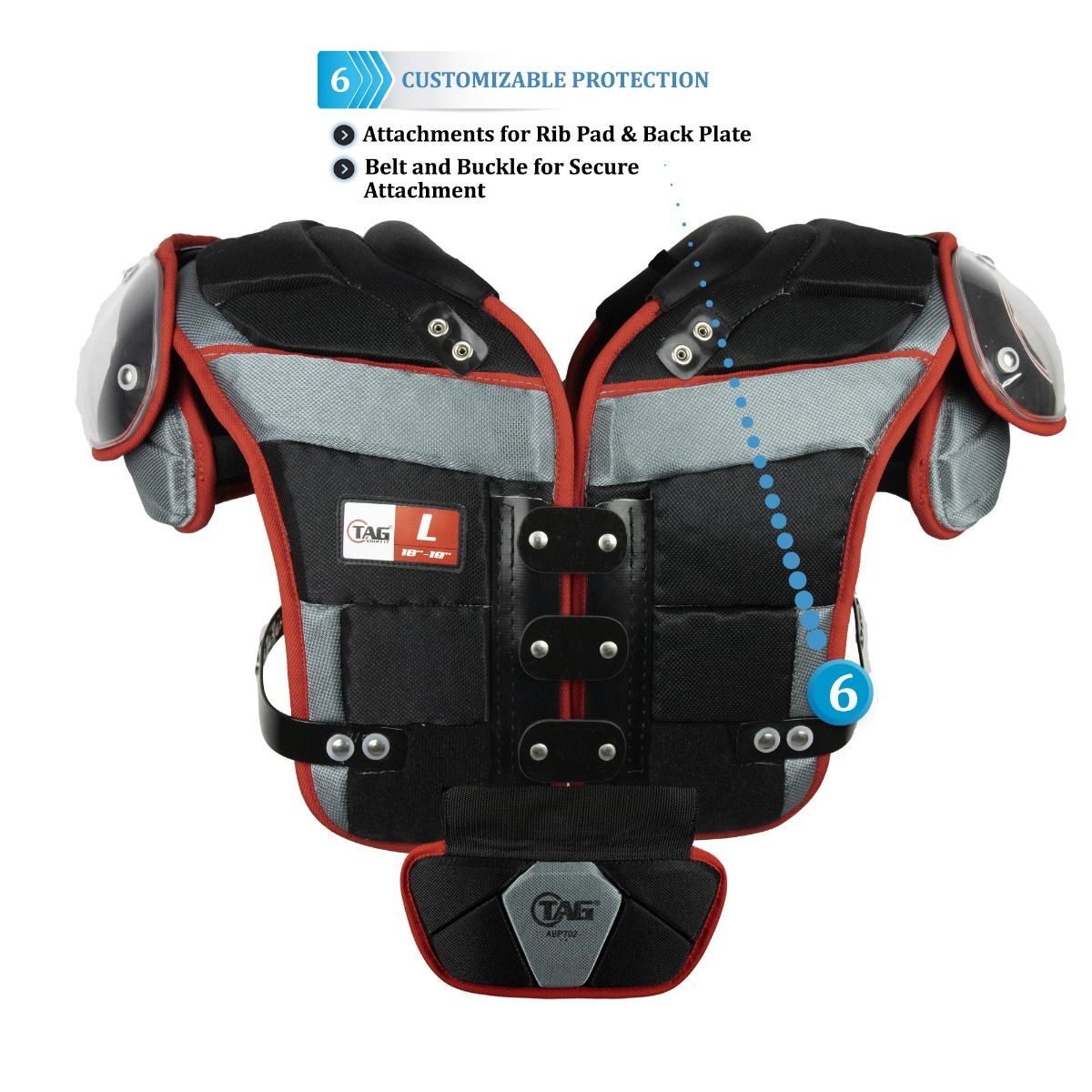 ALT4 Football Shoulder Pads - Position Specific Options