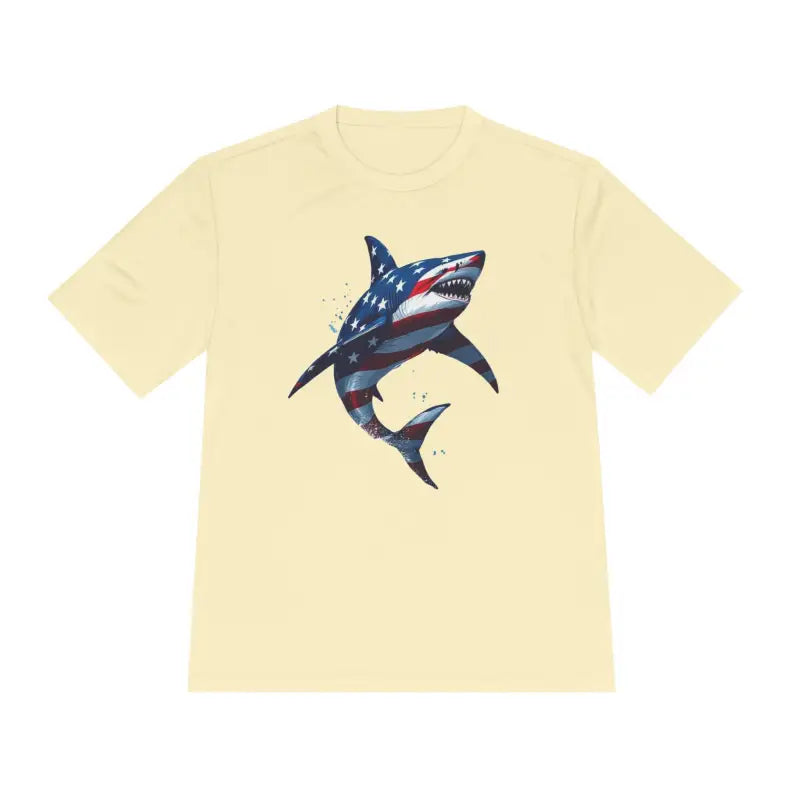 Ocean State Styles BlueWave T Shirt Wicking Flag Shark