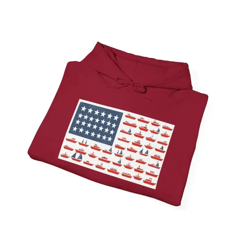 Ocean State Styles Hoodie American Ship Flag Unisex