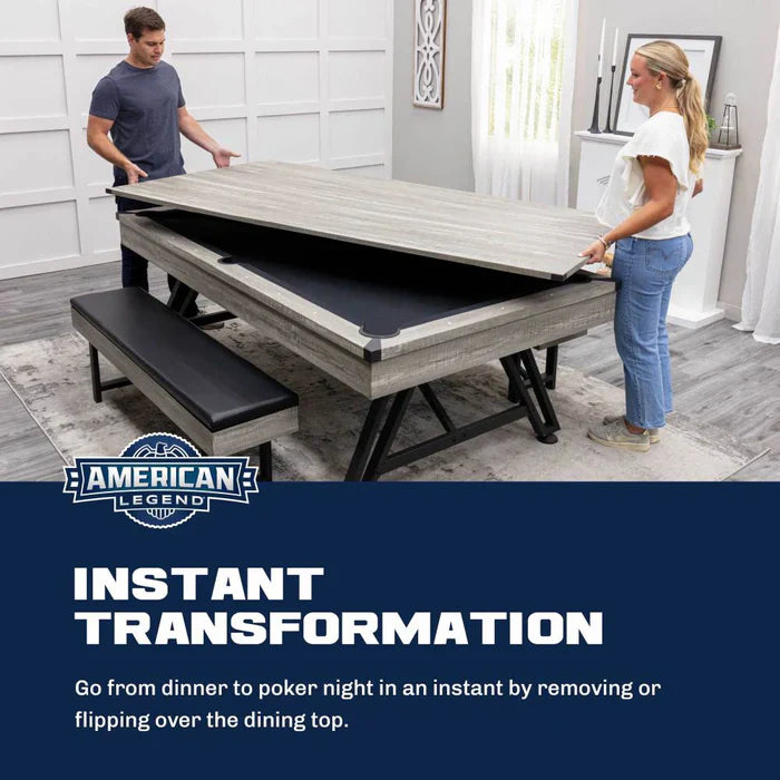 American Legend 3-in-1 Madison Pool & Poker Dining Table