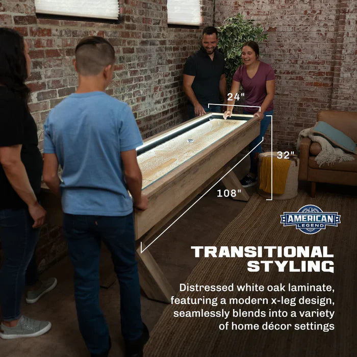 American Legend LED Shuffleboard with Buffet Top