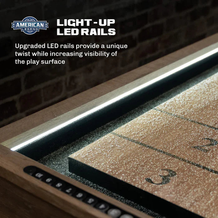 American Legend LED Shuffleboard with Buffet Top