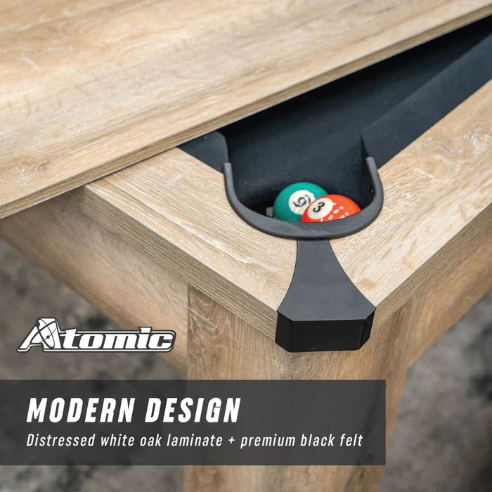 Atomic Hampton 3-In-1 Combo Game Table w/ Billiards + Ping Pong + Dining
