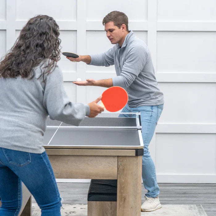 Atomic Hampton 3-In-1 Combo Game Table w/ Billiards + Ping Pong + Dining