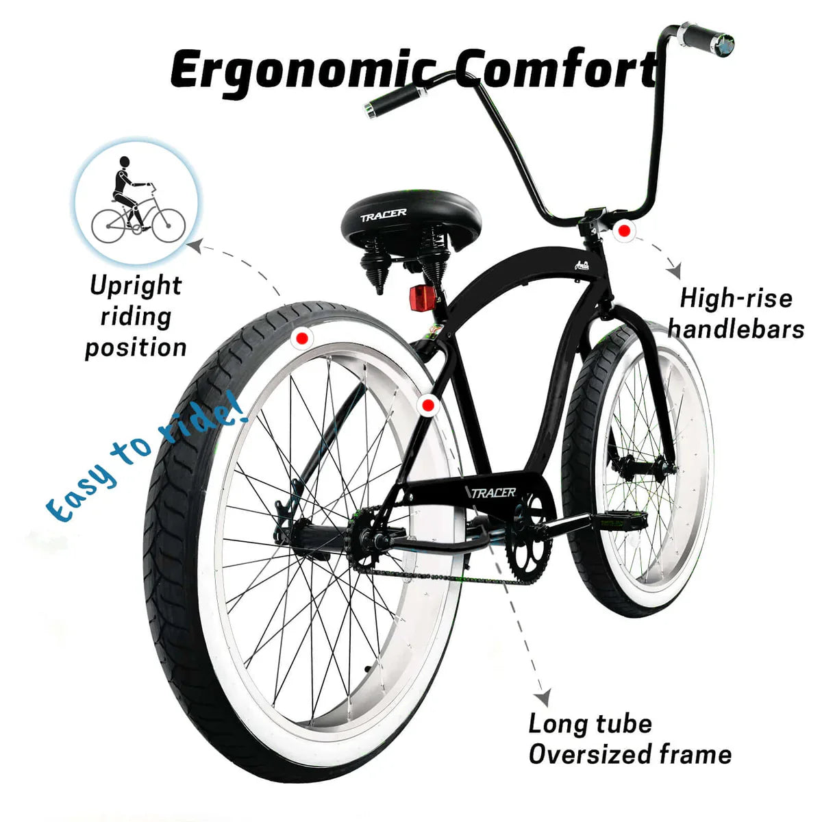 Tracer Avalon 26" Beach Cruiser Bike