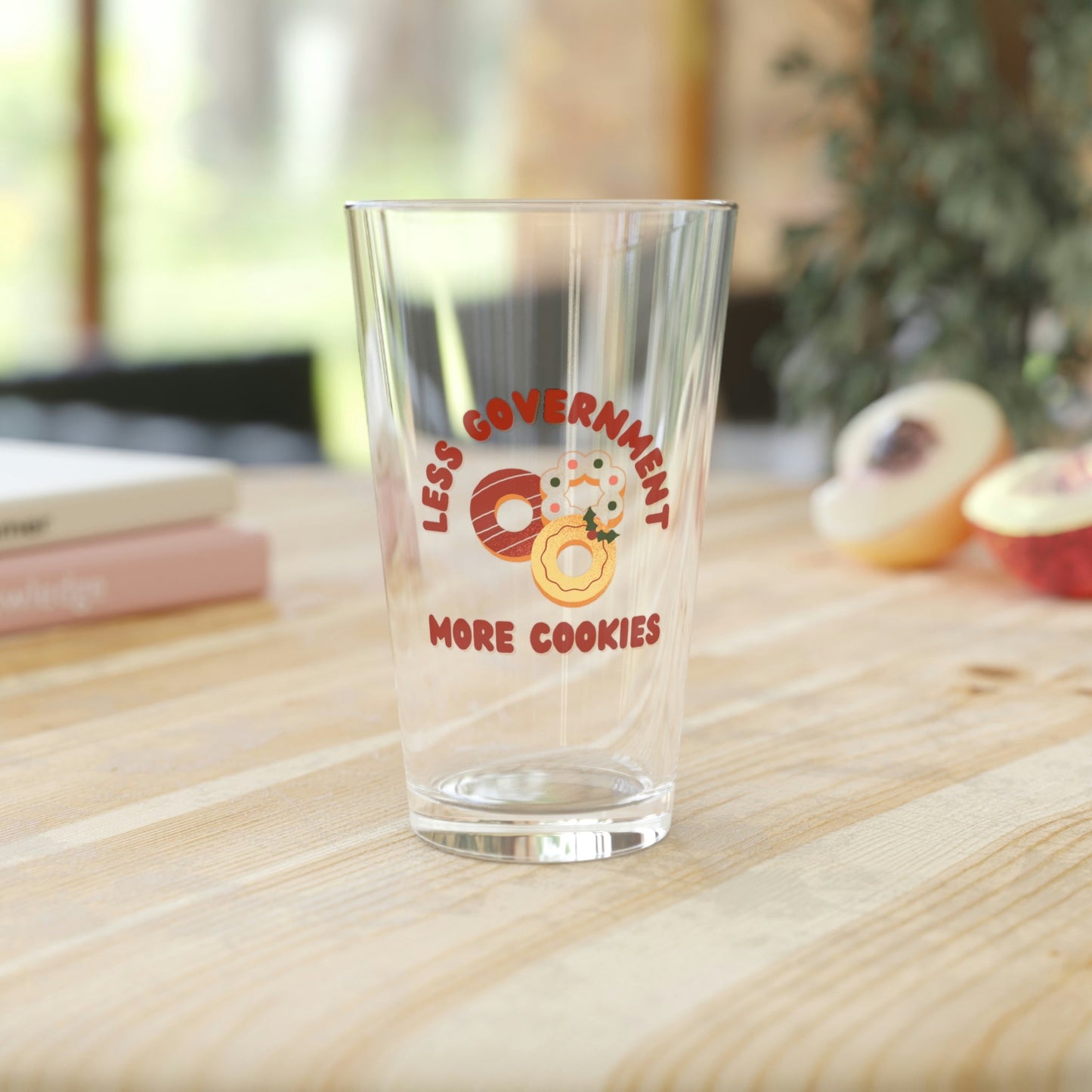 "Less Government" Pint Glass for Santa - 4LibertyShop.com