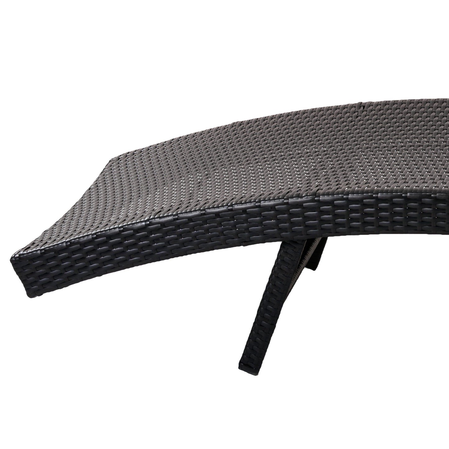 K&K 80'' Patio Wicker Chaise Lounge Chairs Set of 2