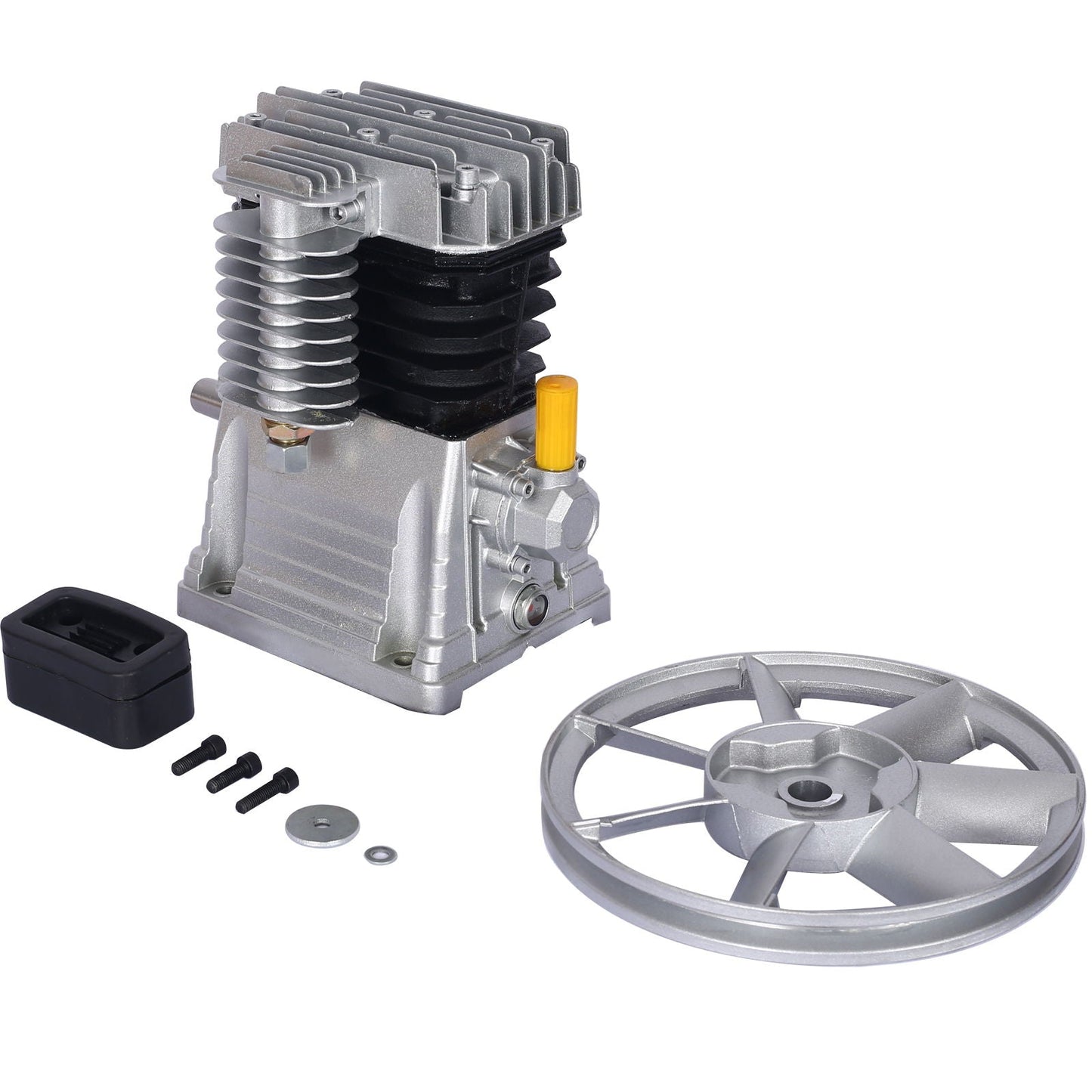 Piston 2Hp Air Compressor Head Pump 115Psi 1.5Kw - Silver