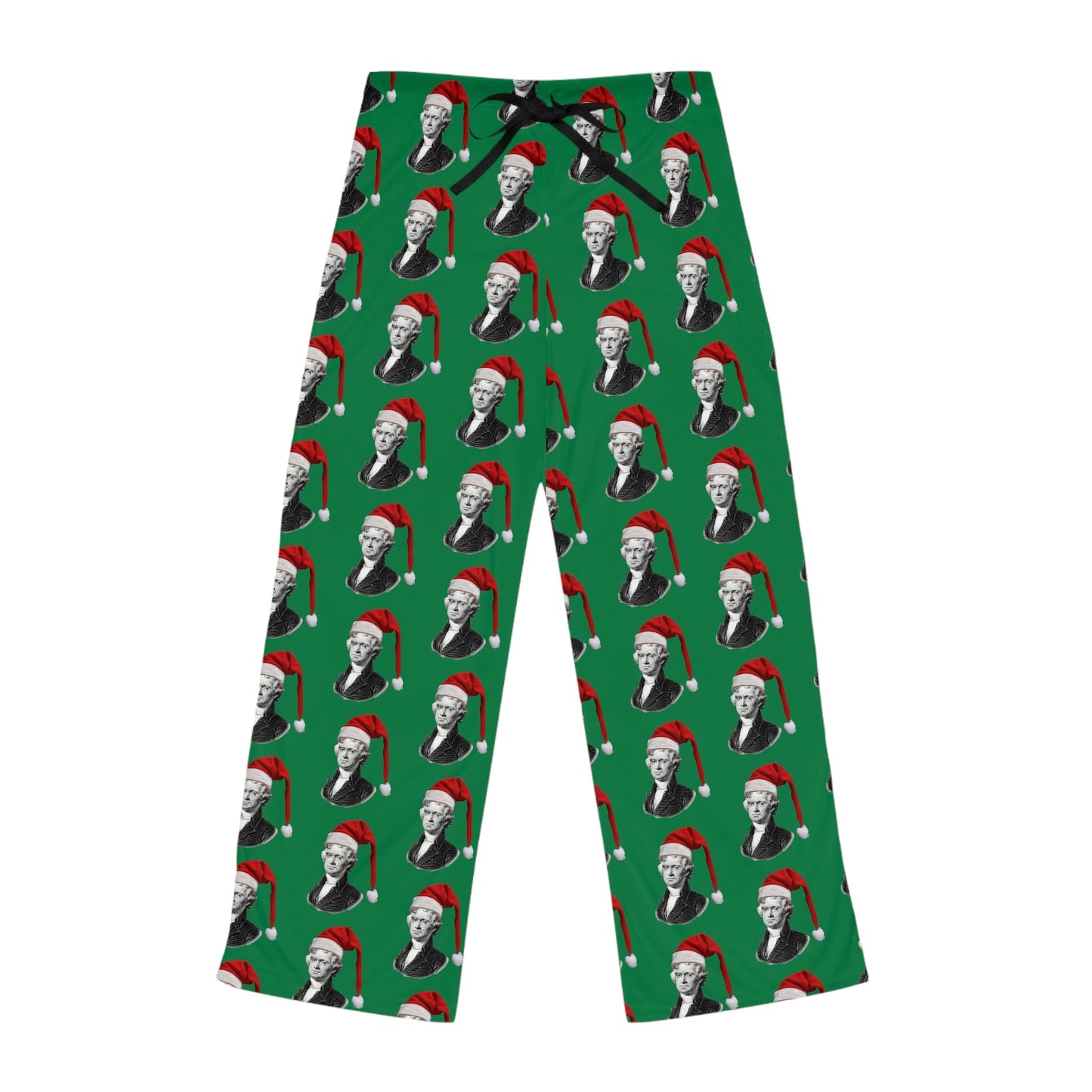 Thomas Jefferson Santa Hat Women's Pajama Pants - 4LibertyShop.com