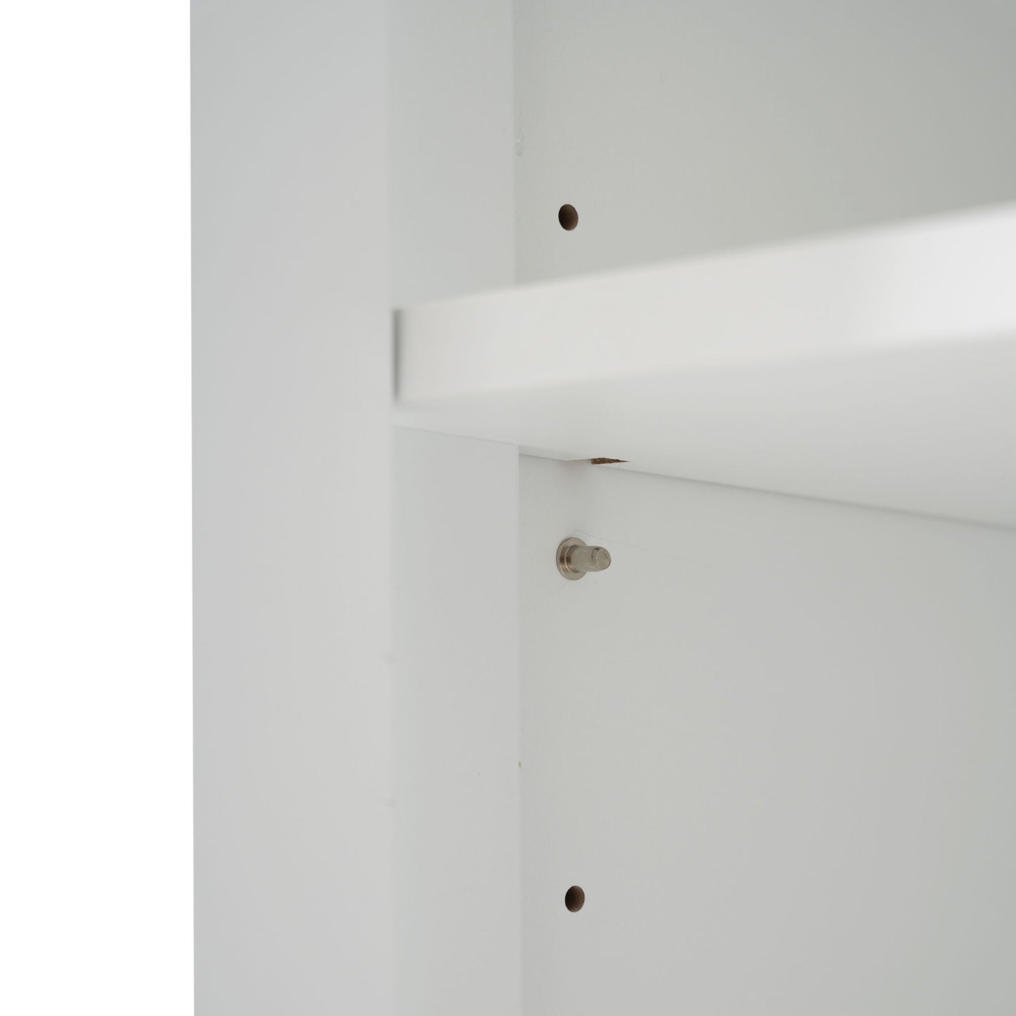 Freestanding Tall Bathroom Cabinet With Adjustable Shelves, Drawers, Soft Close Glass Doors