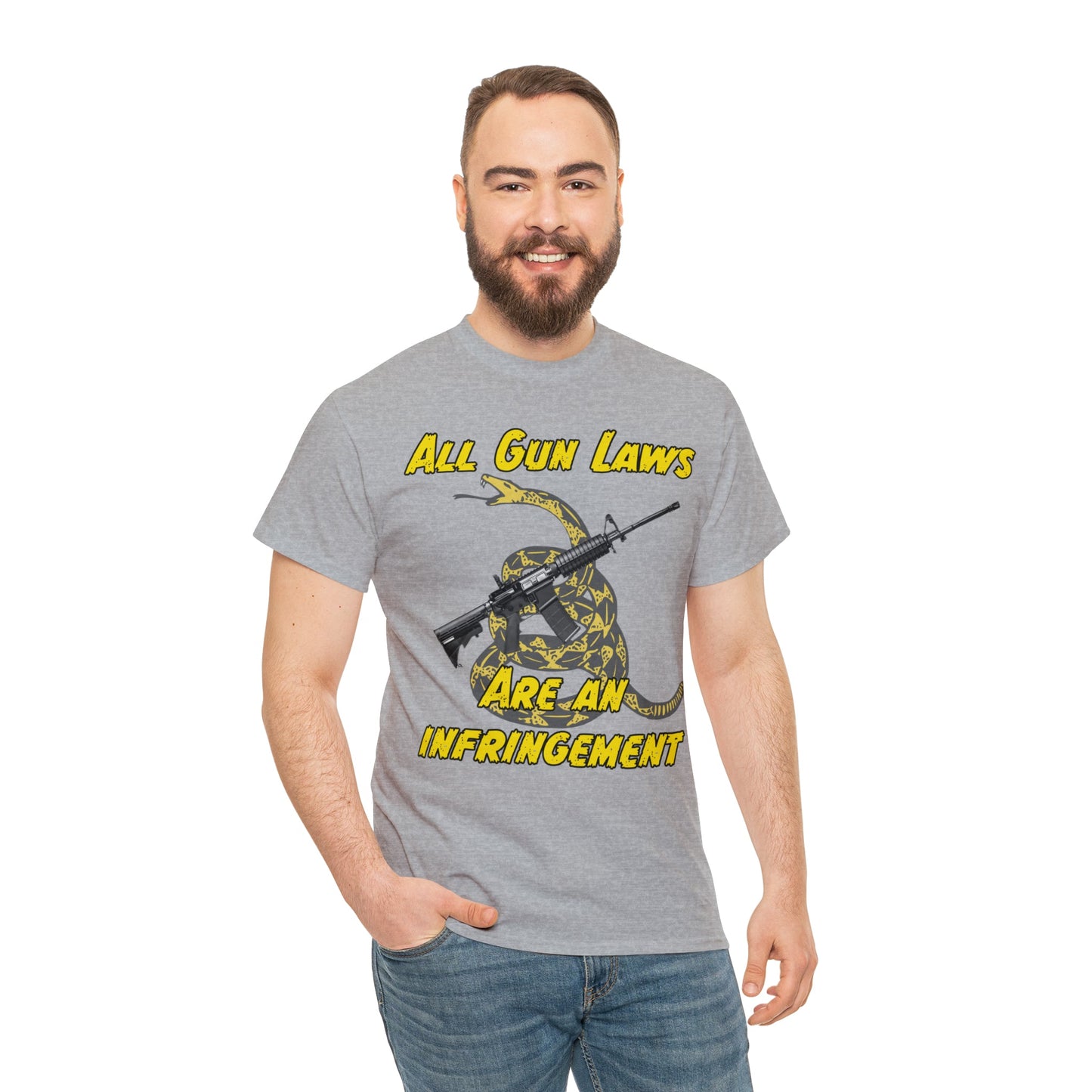 All Gun Laws Are Infringements AR15 Gadsden T-Shirt