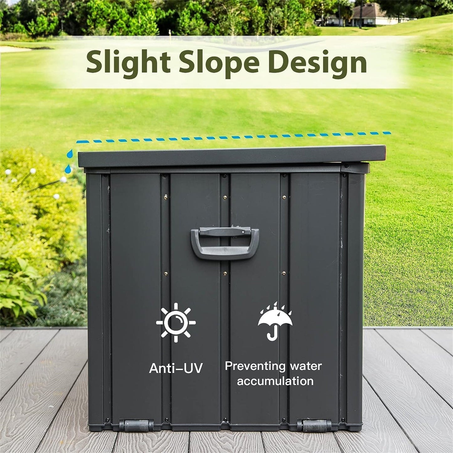 150 Gallon Outdoor Storage Deck Box Waterproof