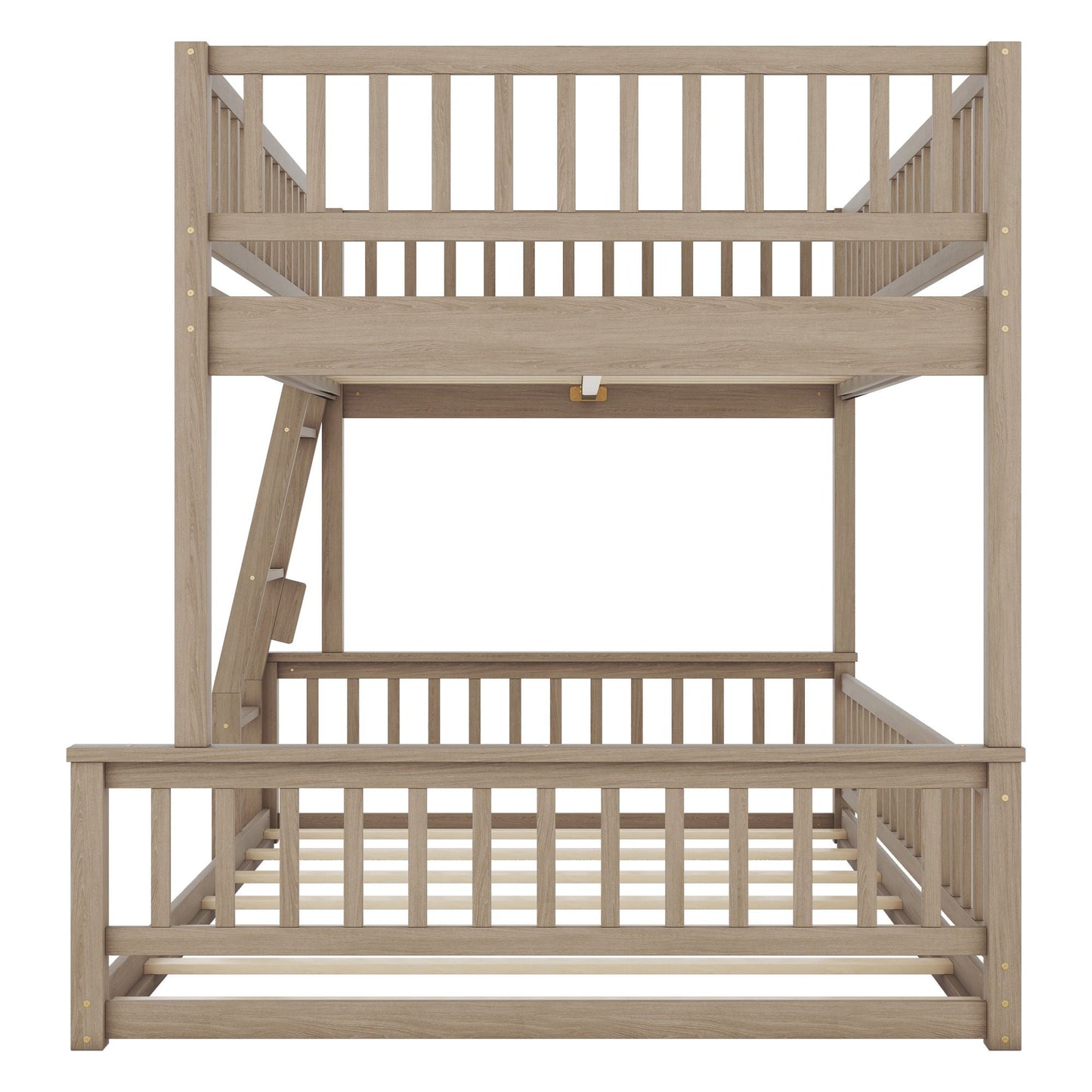 Bunk Bed With Ladder And Guardrails