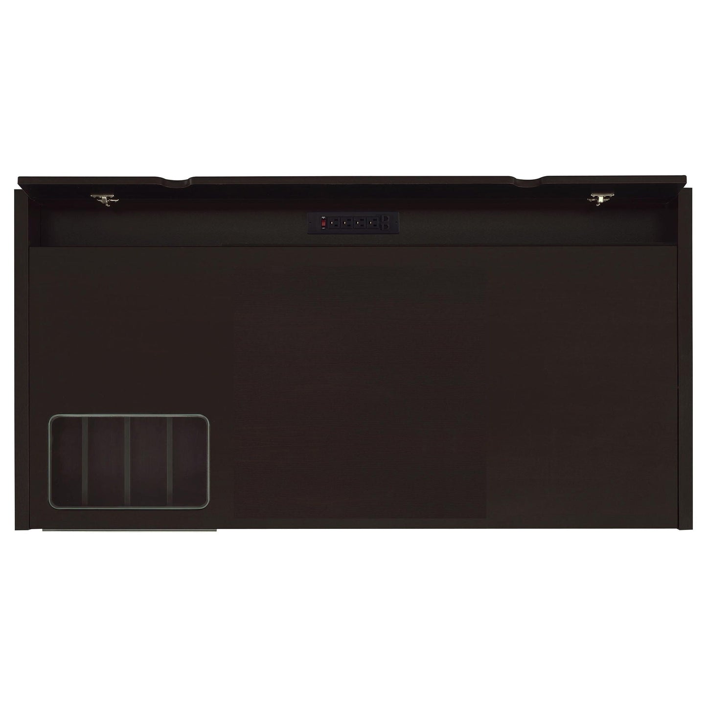 Halston - 3 Drawer Office Computer Desk With Keyboard Tray - Cappuccino
