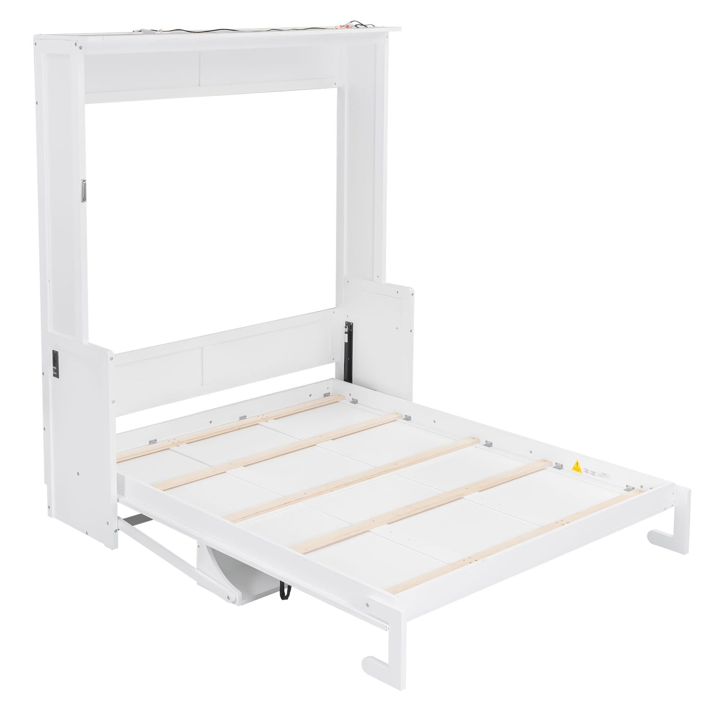 Murphy Bed With Desk, LED Lights & USB Charging Station