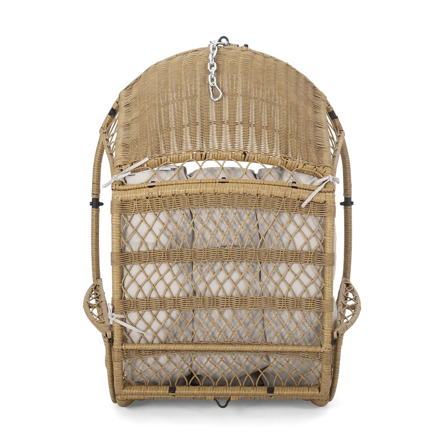 Malia Wicker Hanging Chair With Cushion