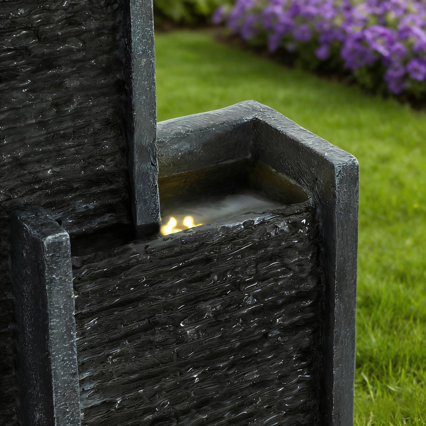 40 Inch Modern Outdoor Water Fountain