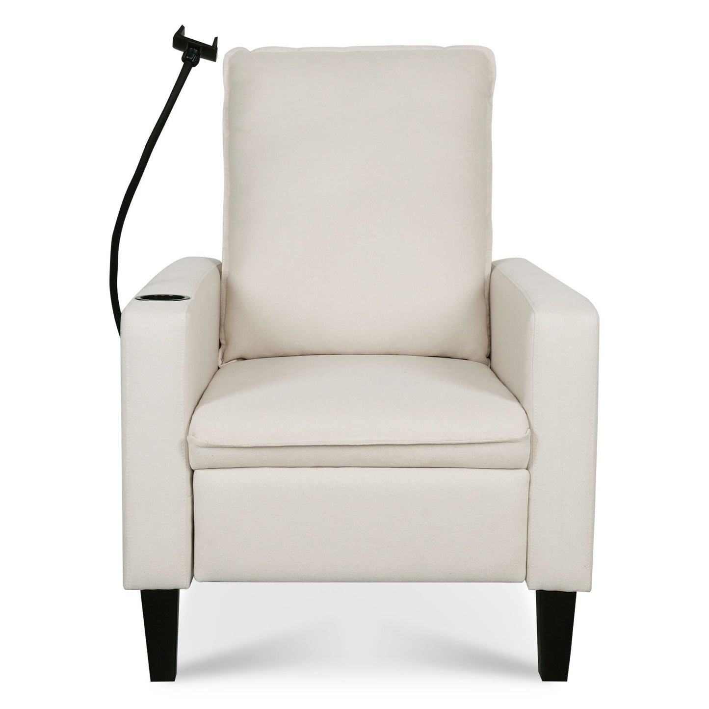 Recliner Chairs For Adults, Adjustable Recliner Sofa With Mobile Phone Holder & Cup Holder, Modern Reclining Chairs Fabric Push Back Recliner Chairs For Living Room, Bedroom