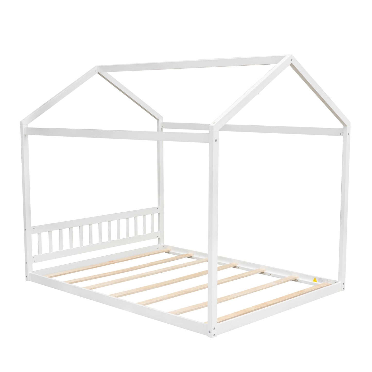 Wooden House Bed With Headboard