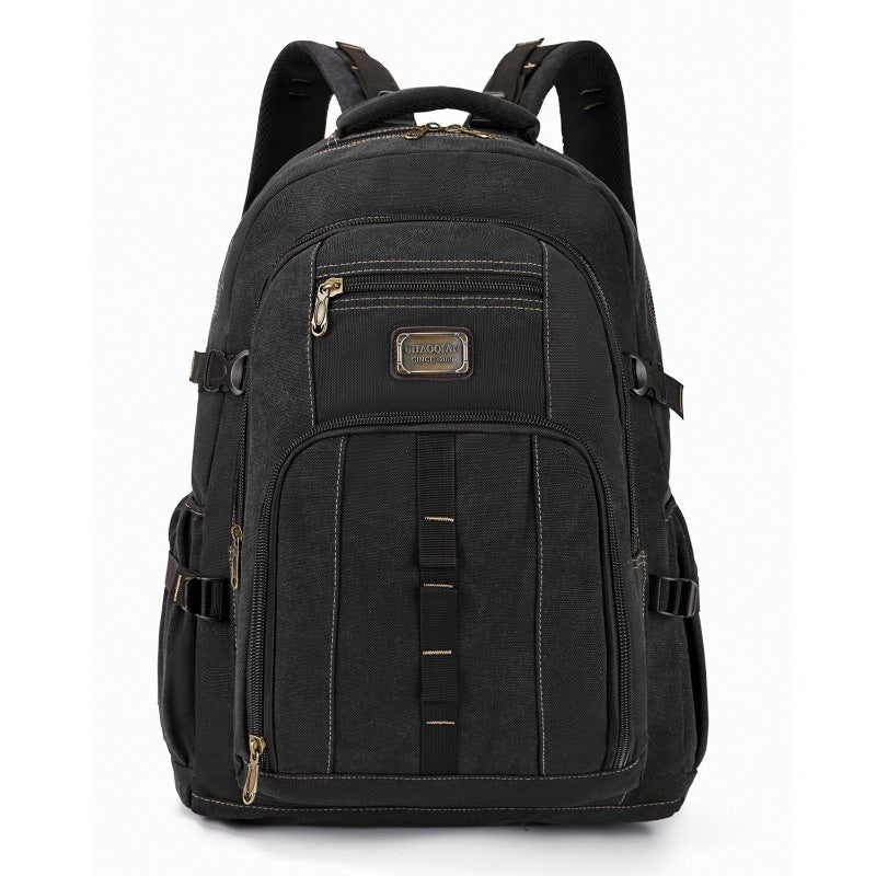 Durable Large Capacity Canvas Backpack Retro Computer Backpack Travel & Outdoor Sports