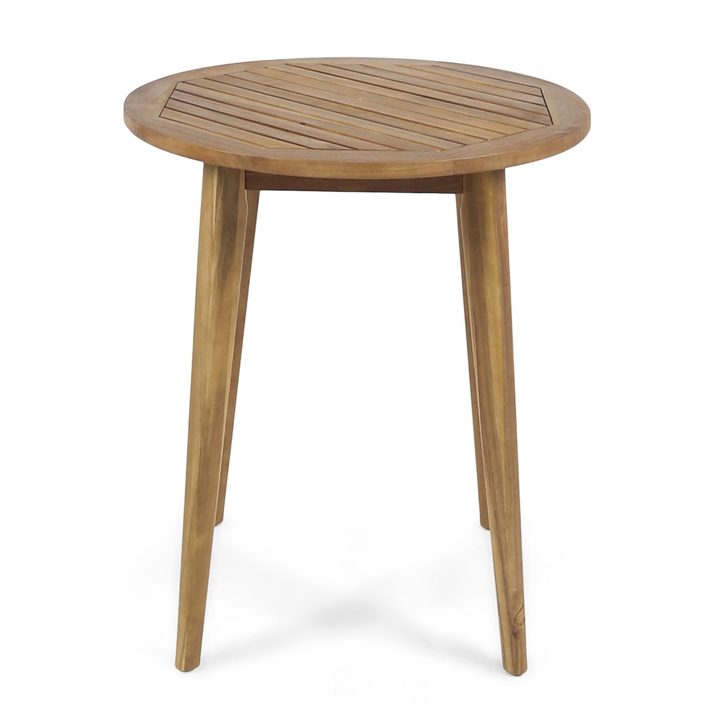 Stamford Modern Outdoor Bistro Table with Water-Resistant Teak