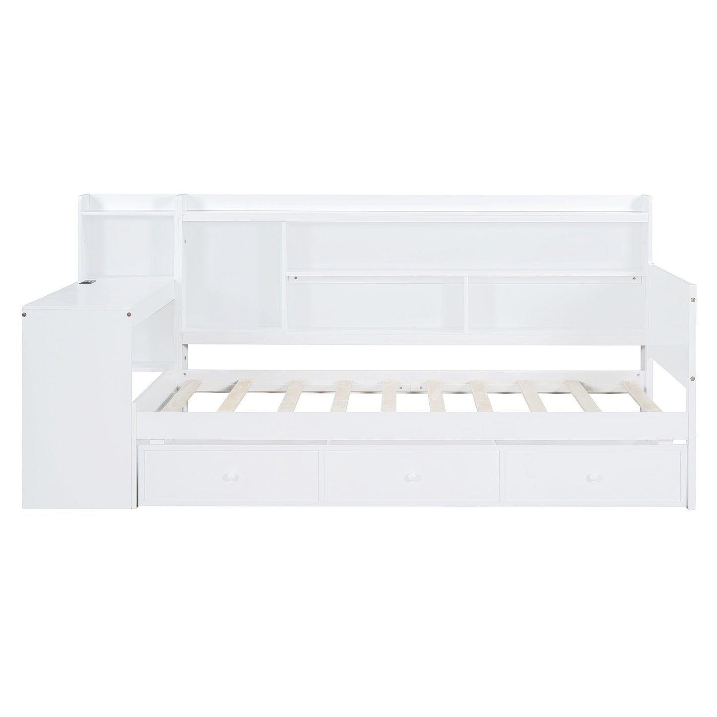 Daybed With 3 Drawers USB Ports And Desk