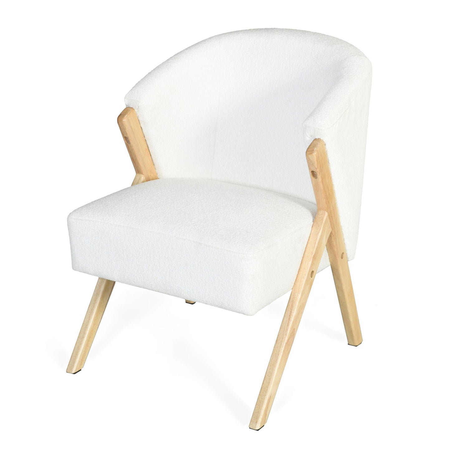 Modern Accent Chair with Polyester Upholstery and Minimalist Lounge Design