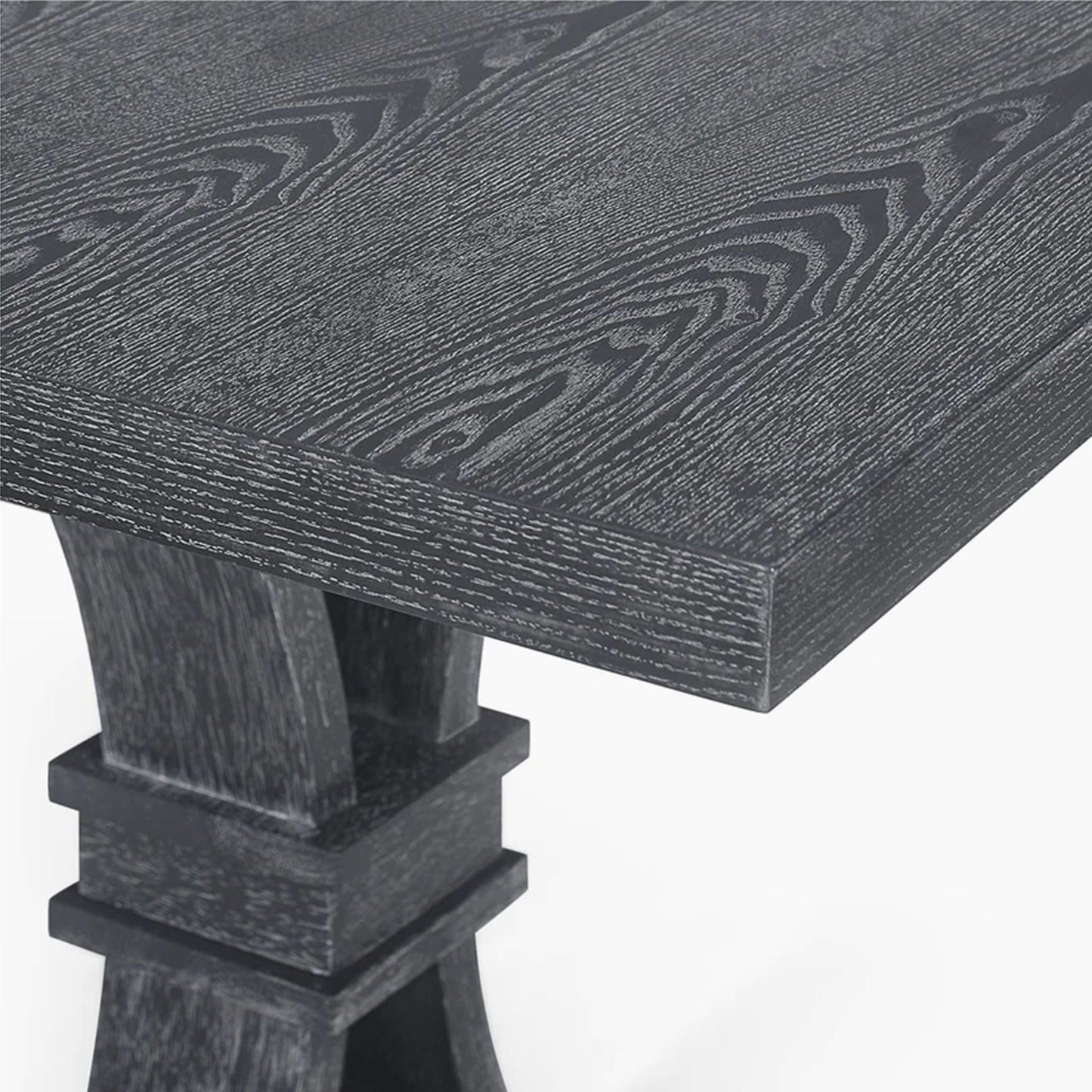Devingo Extendable Dining Table Rustic Style - Gray