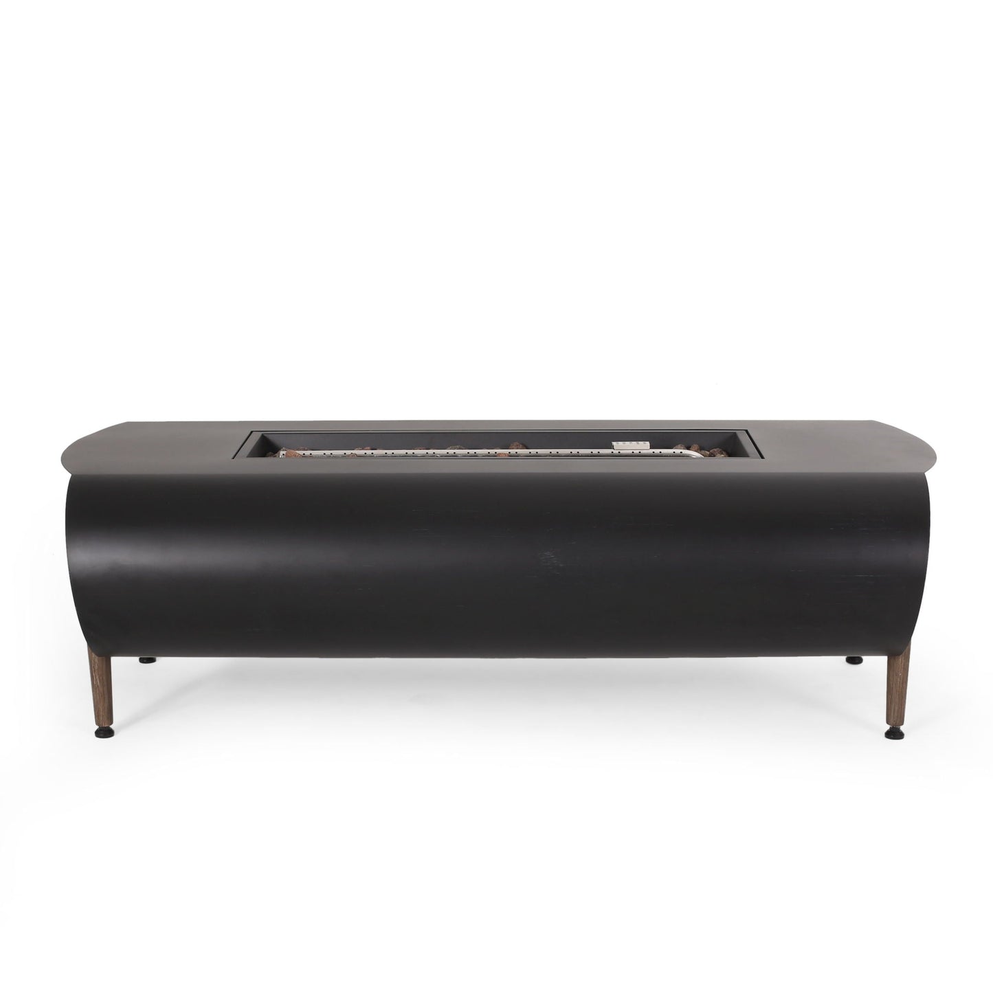 Vernon Rectangle Fire Pit 50,000 BTU - Dark Gray