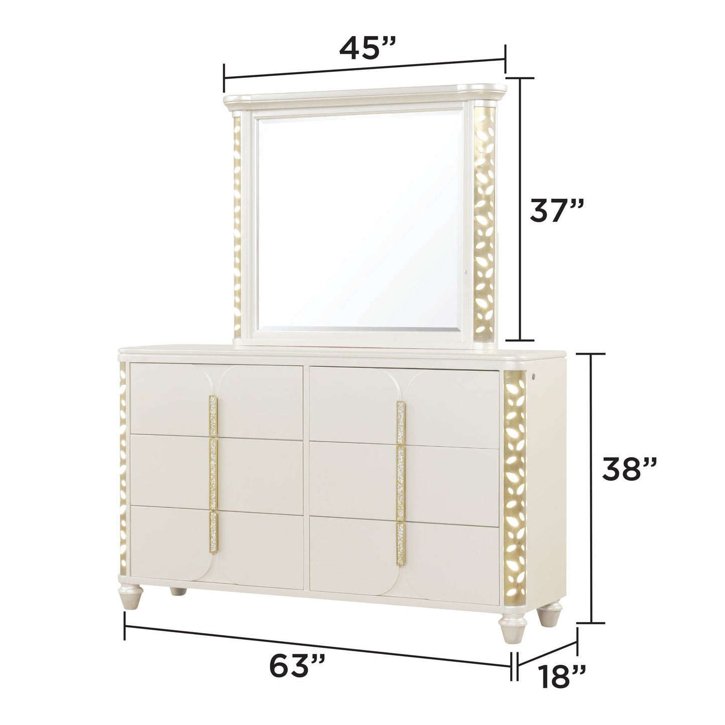 Cinderella - Bedroom Set With LED