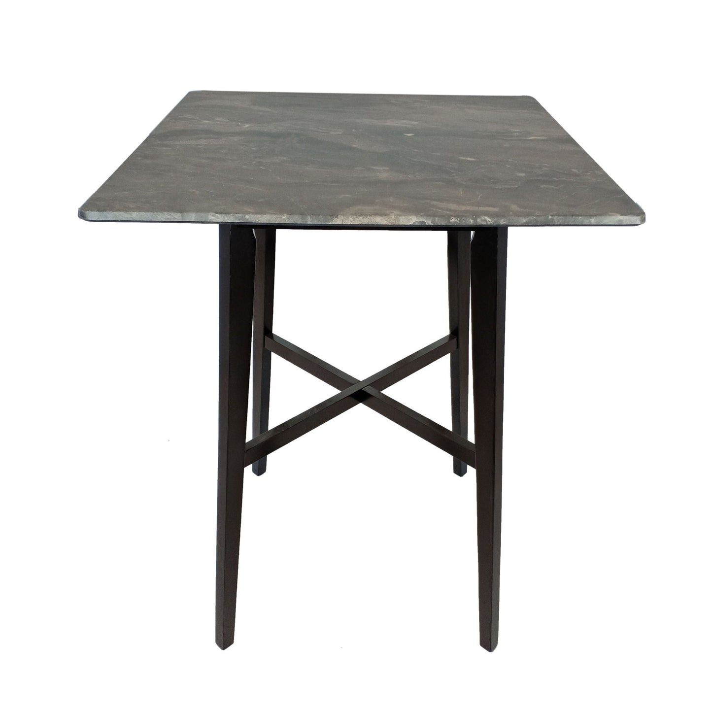 Modern Bar Height Dining Table, Rubberwood Legs and Laminate Table Top